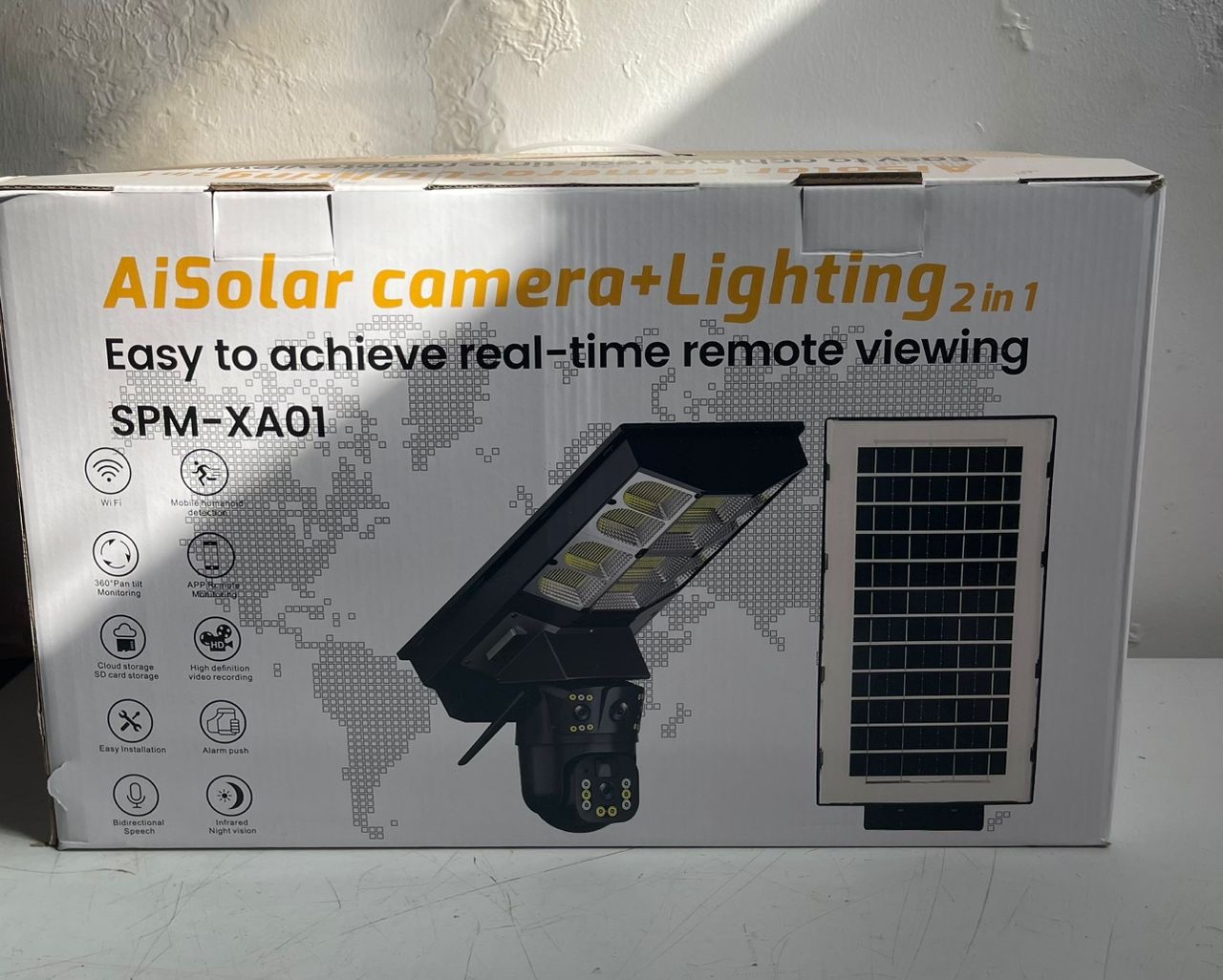 AI solar camera + lighting (2 in 1)